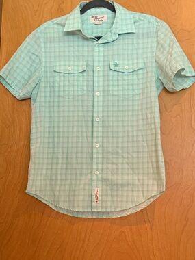 Original Penguin Mint Green Short-Sleeve Button-Up Shirt